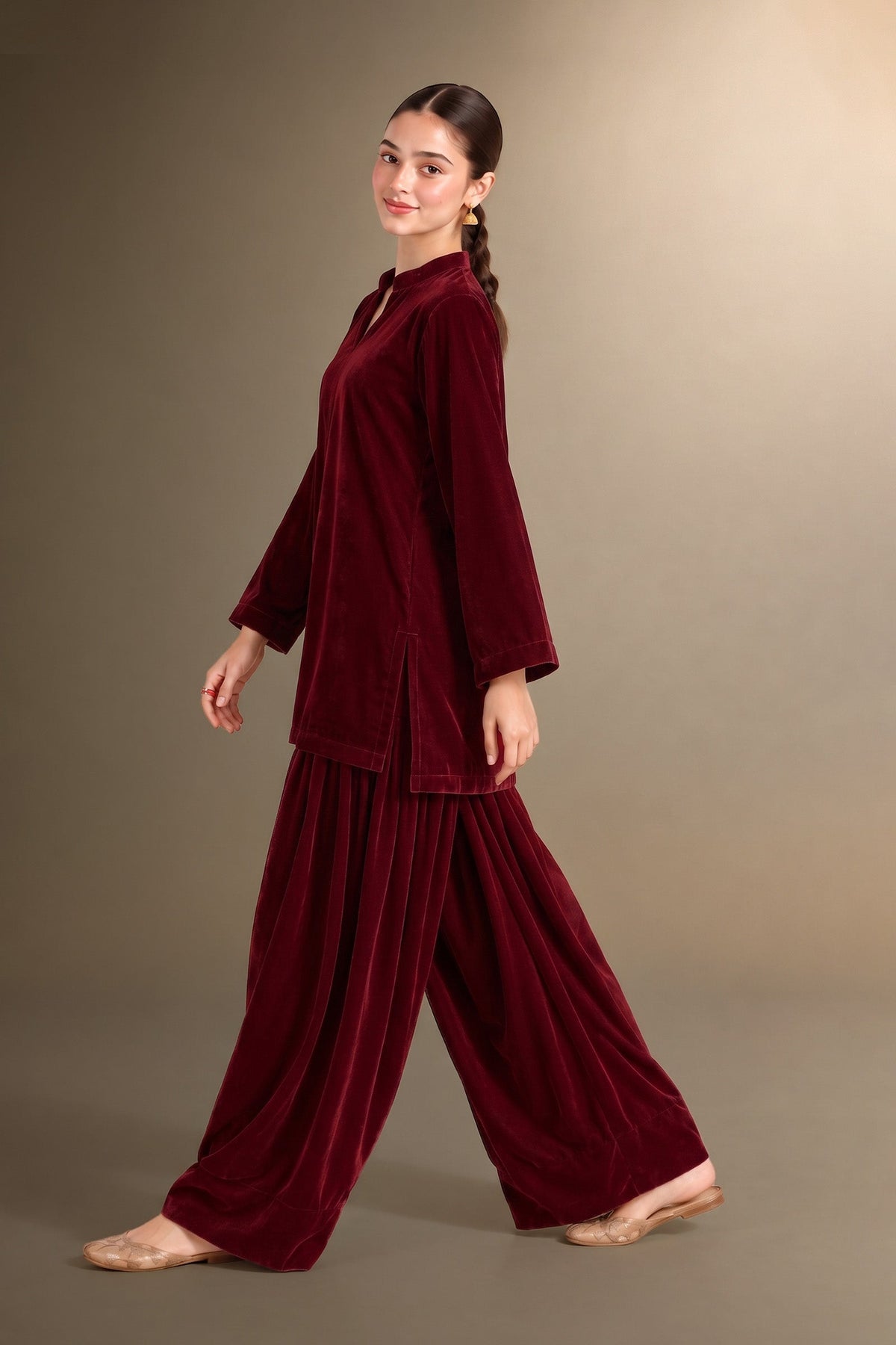 2 Pc Dyed Velvet Suit