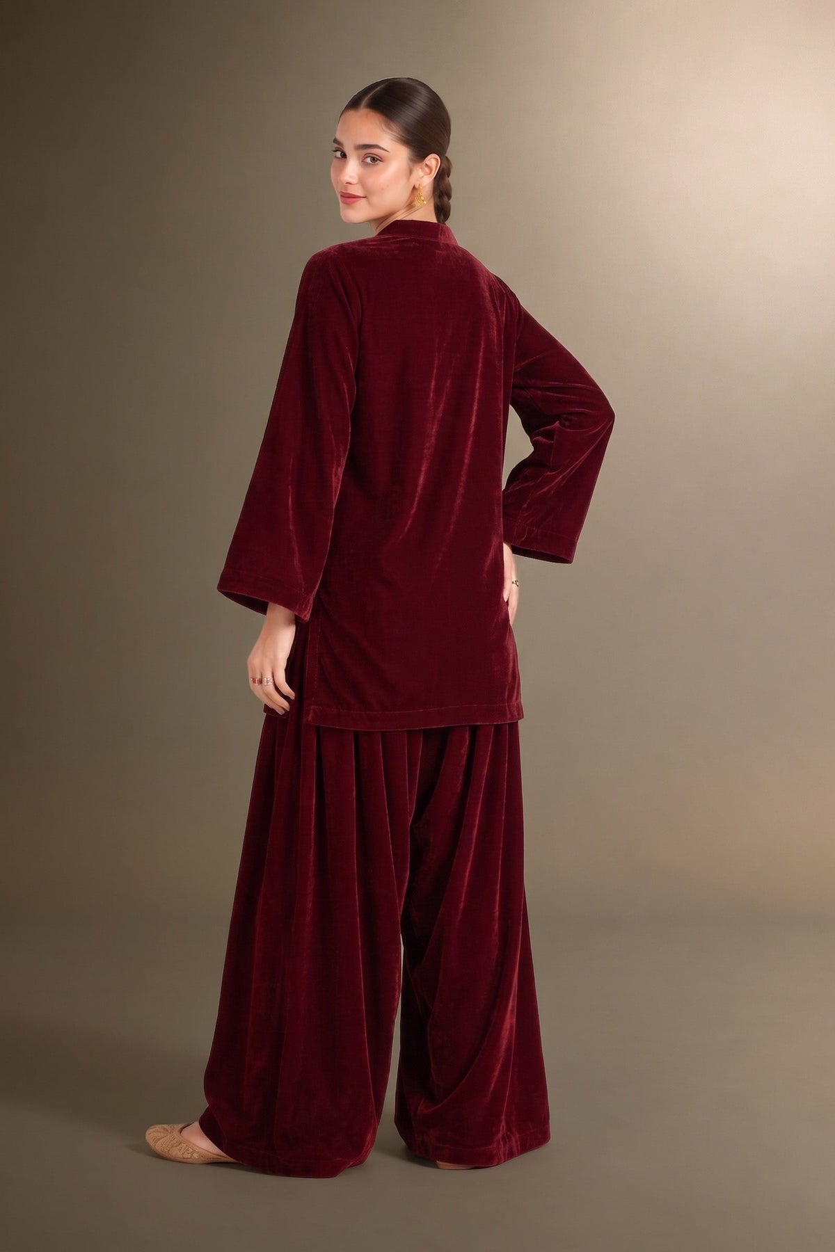 2 Pc Dyed Velvet Suit