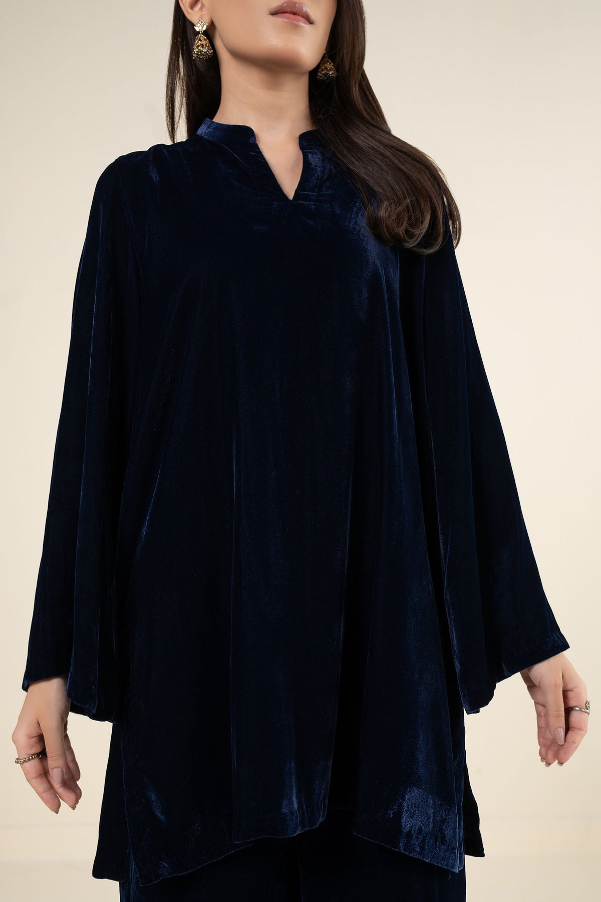 2 Pc Dyed Velvet Suit - MBW178C-ESM-BLU