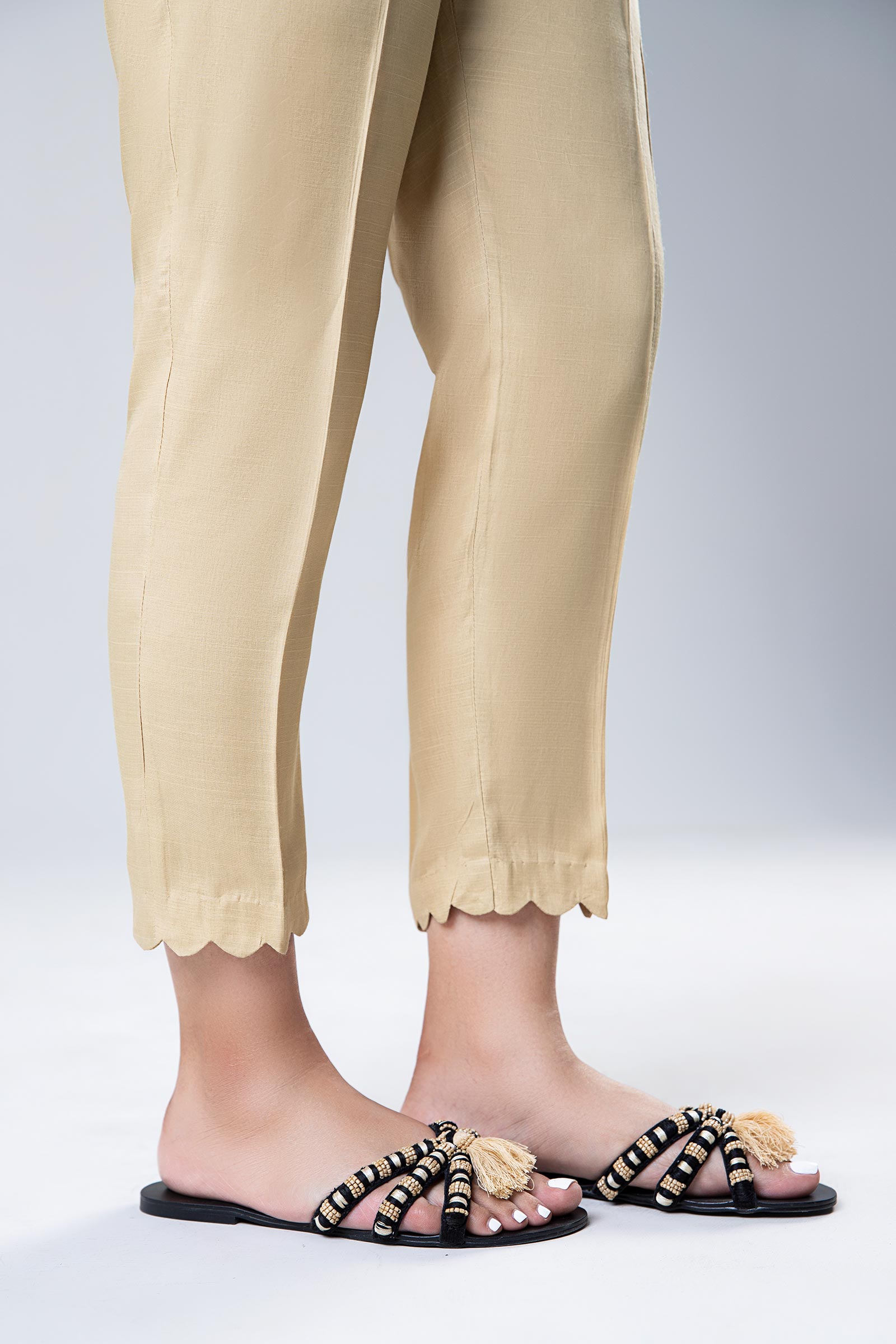 Dyed Raw Silk Trouser