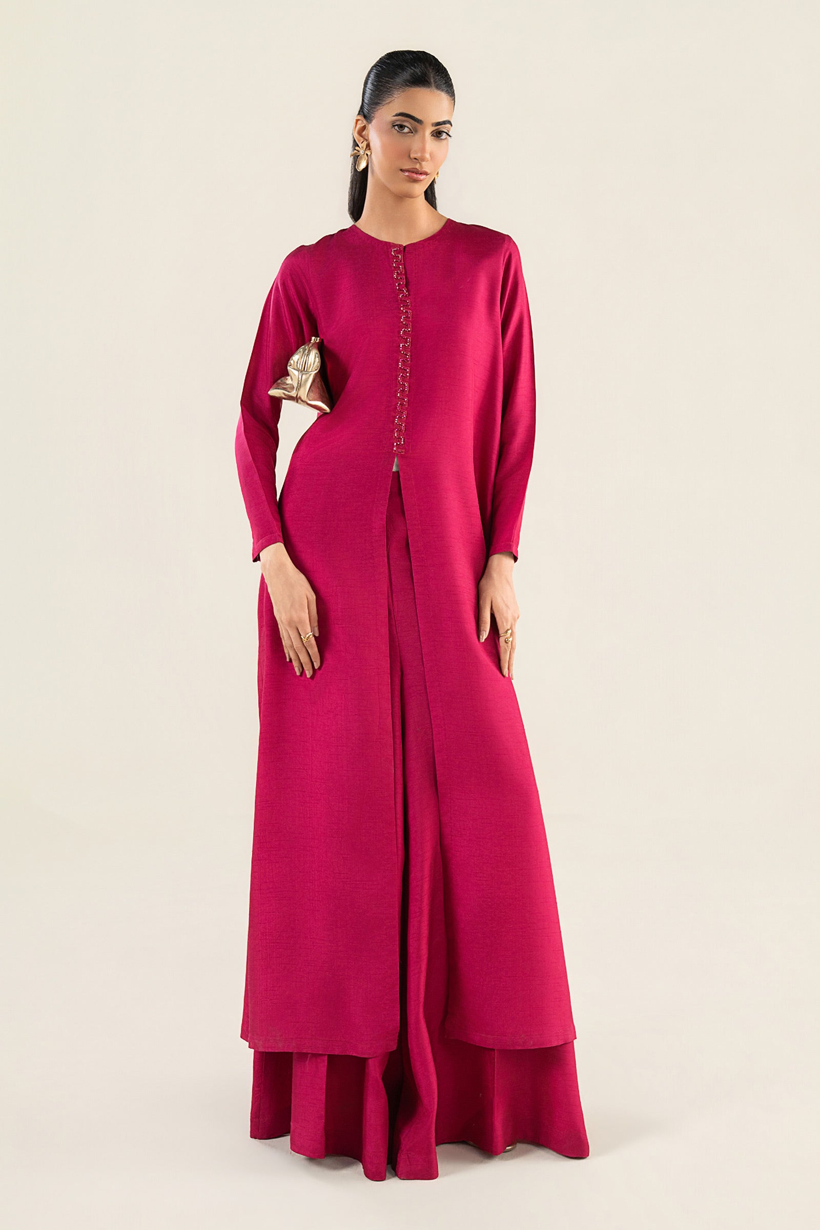 2 Pc Dyed Raw Silk Suit