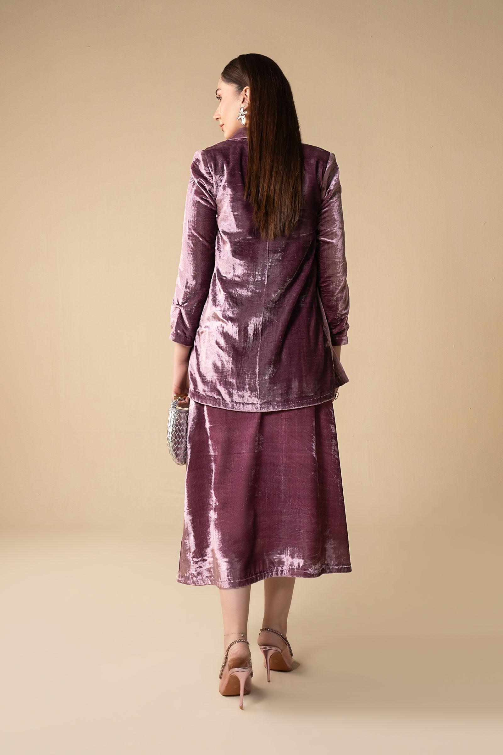 2 Pc Dyed Velvet Suit