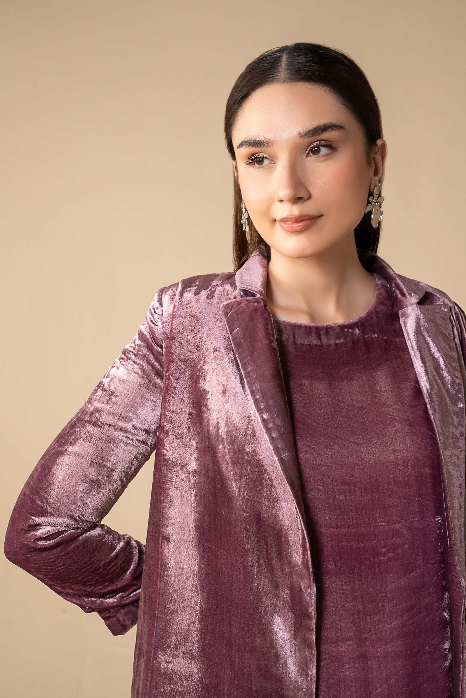 2 Pc Dyed Velvet Suit