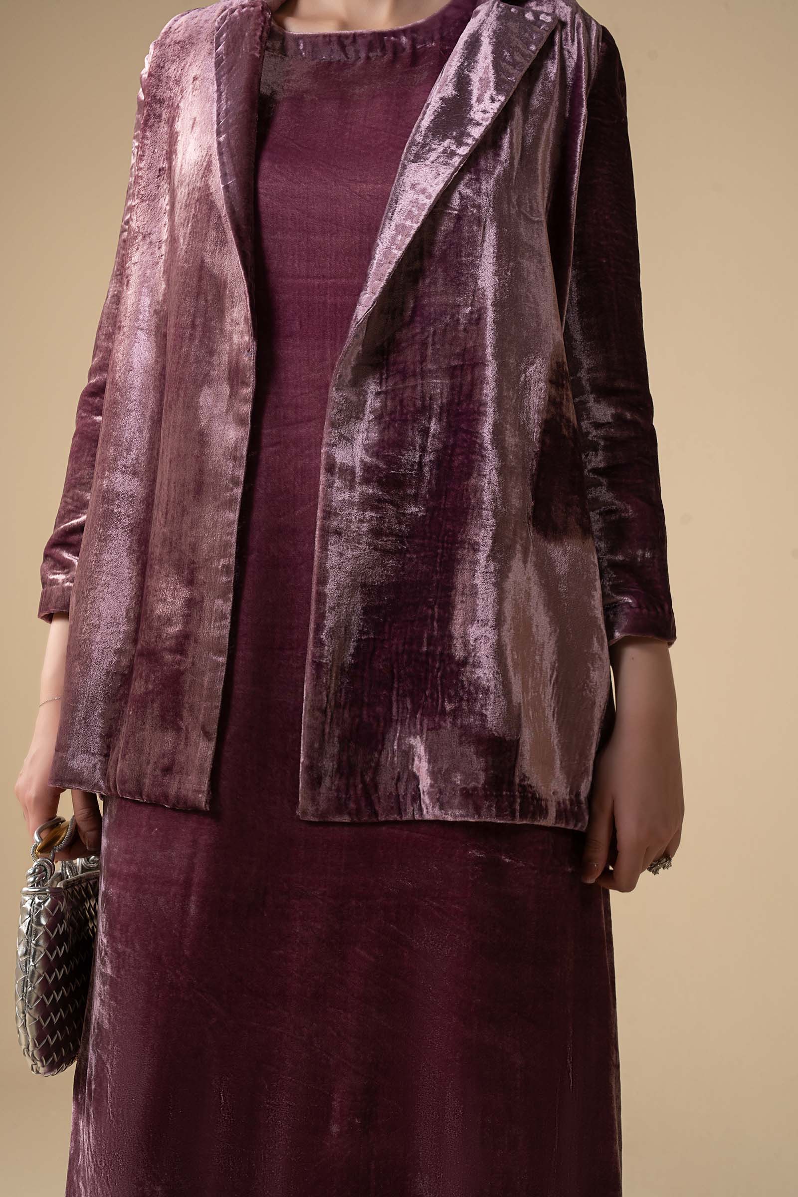 2 Pc Dyed Velvet Suit