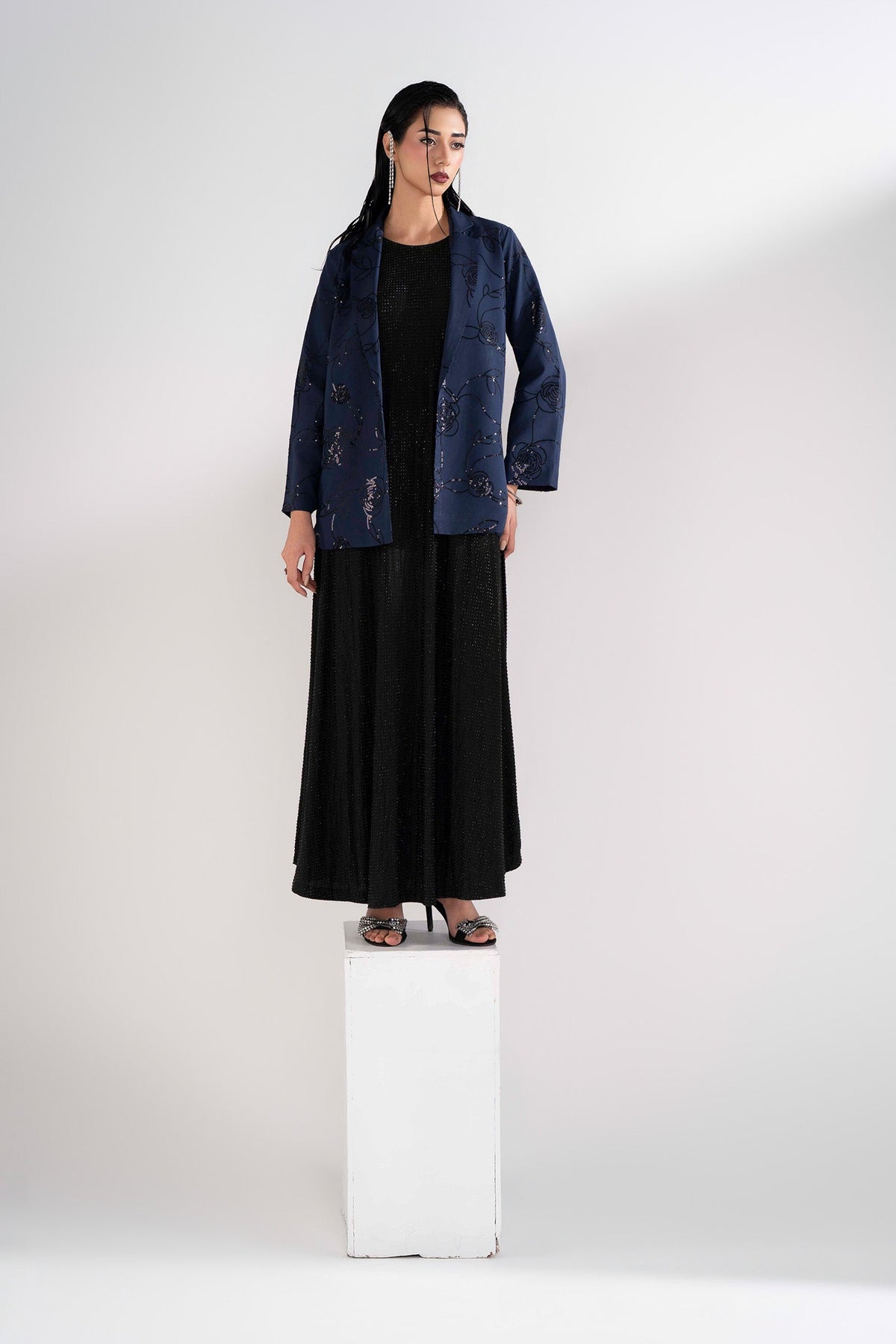Embroidered Georgette Coat