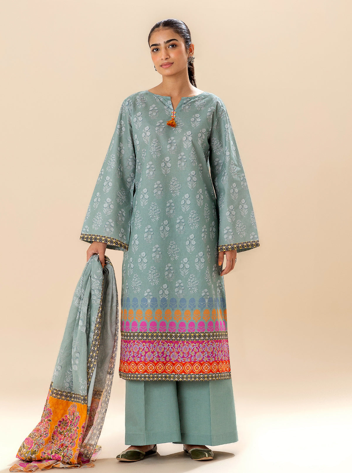 2 Piece Printed Lawn -Slate Verve (Unstitched)