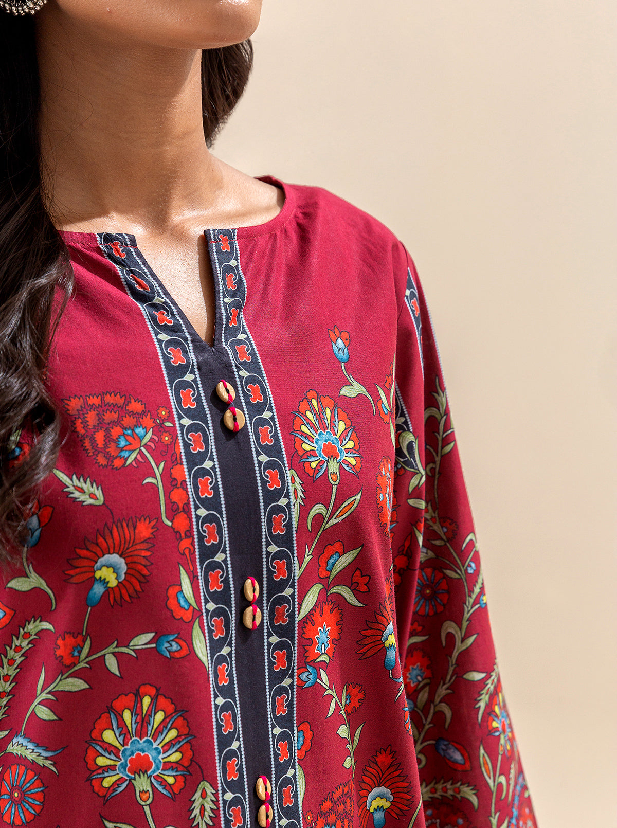 2 Piece Printed Lawn Suit-Dahlia Dragon (Unstitched)