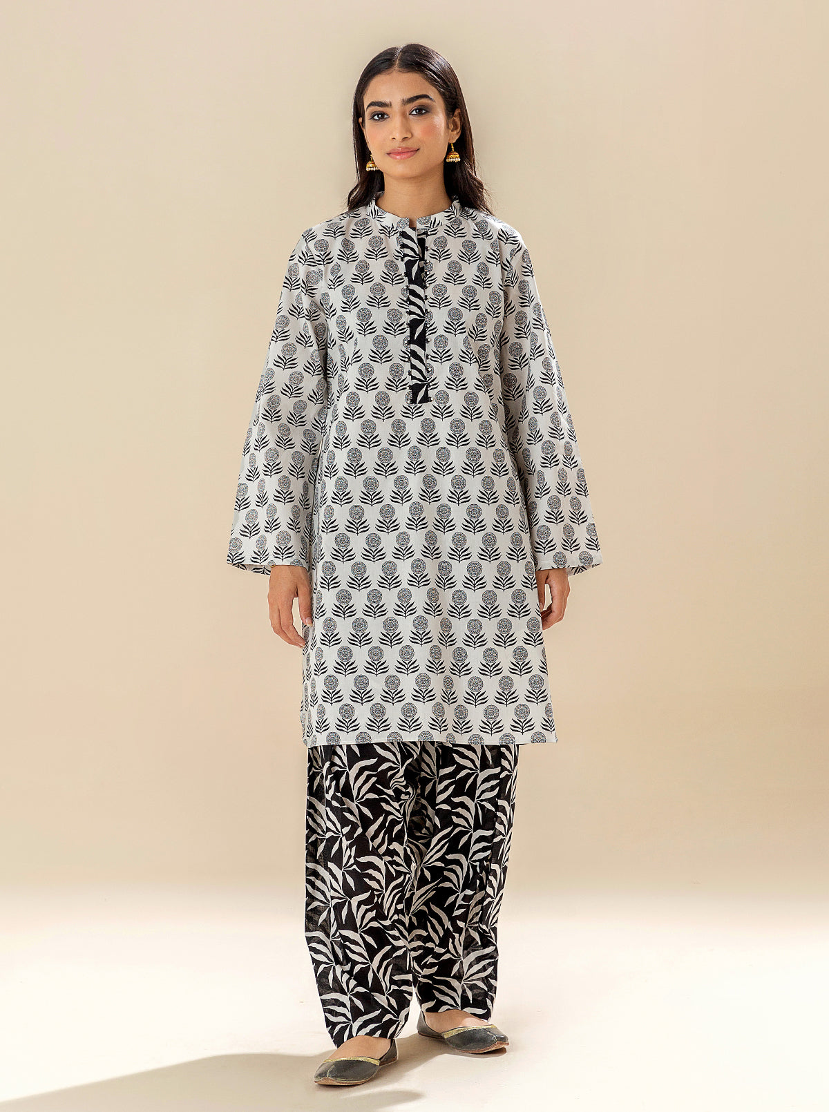 2 Piece Printed Lawn Suit - Ethnic Vibe (Unstitched)