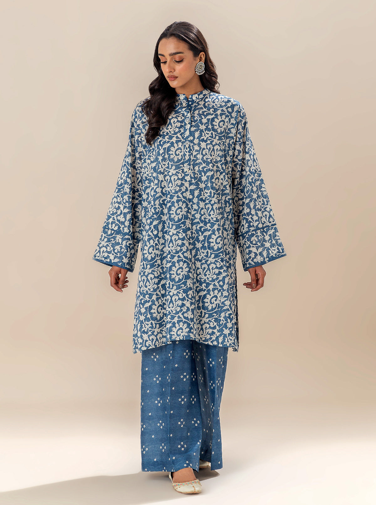 2 Piece Printed Lawn Suit-Indigo Dreams (Unstitched)