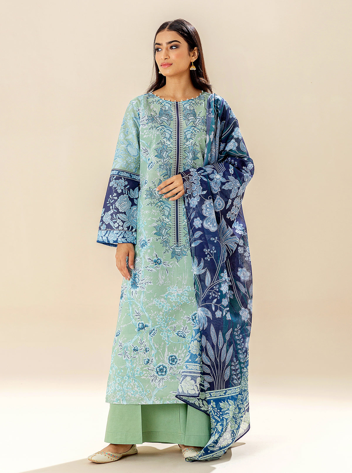 3 Piece Printed Lawn Suit (Unstitched)