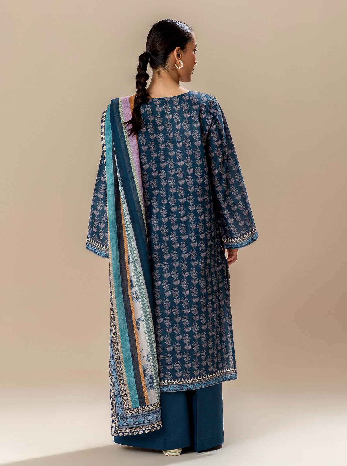 3 Piece Printed Lawn Suit-Midnight Tradition (Unstitched)