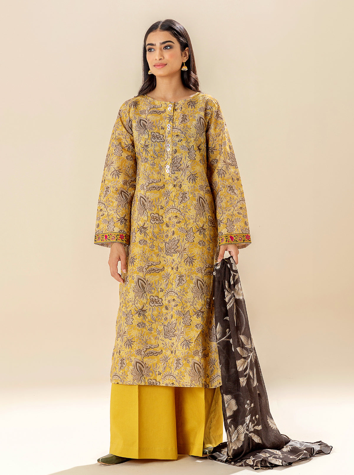3 Piece Printed Lawn Suit (Unstitched)