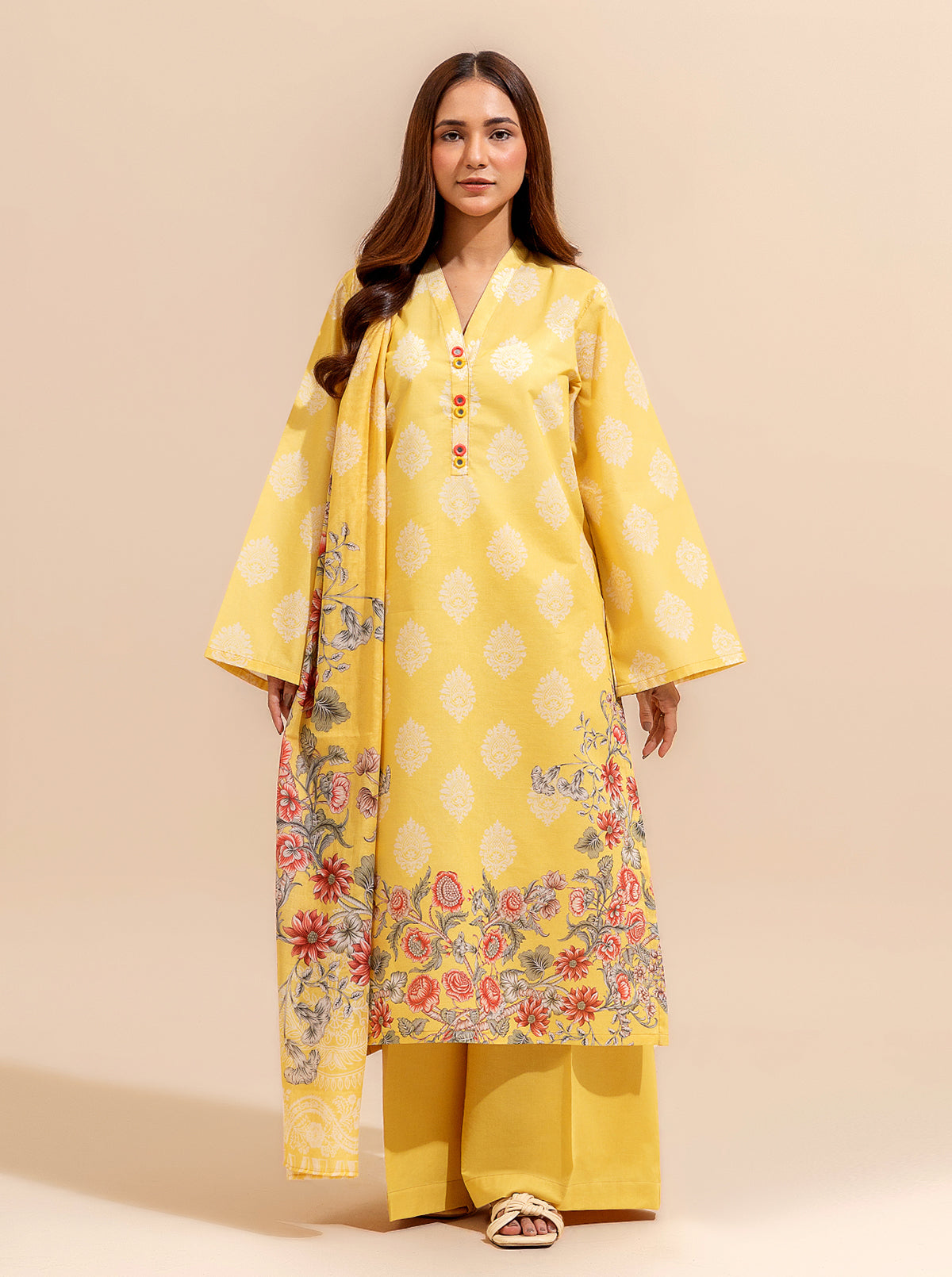 2 Piece Printed Lawn Suit-Hue Mystery (Unstitched)