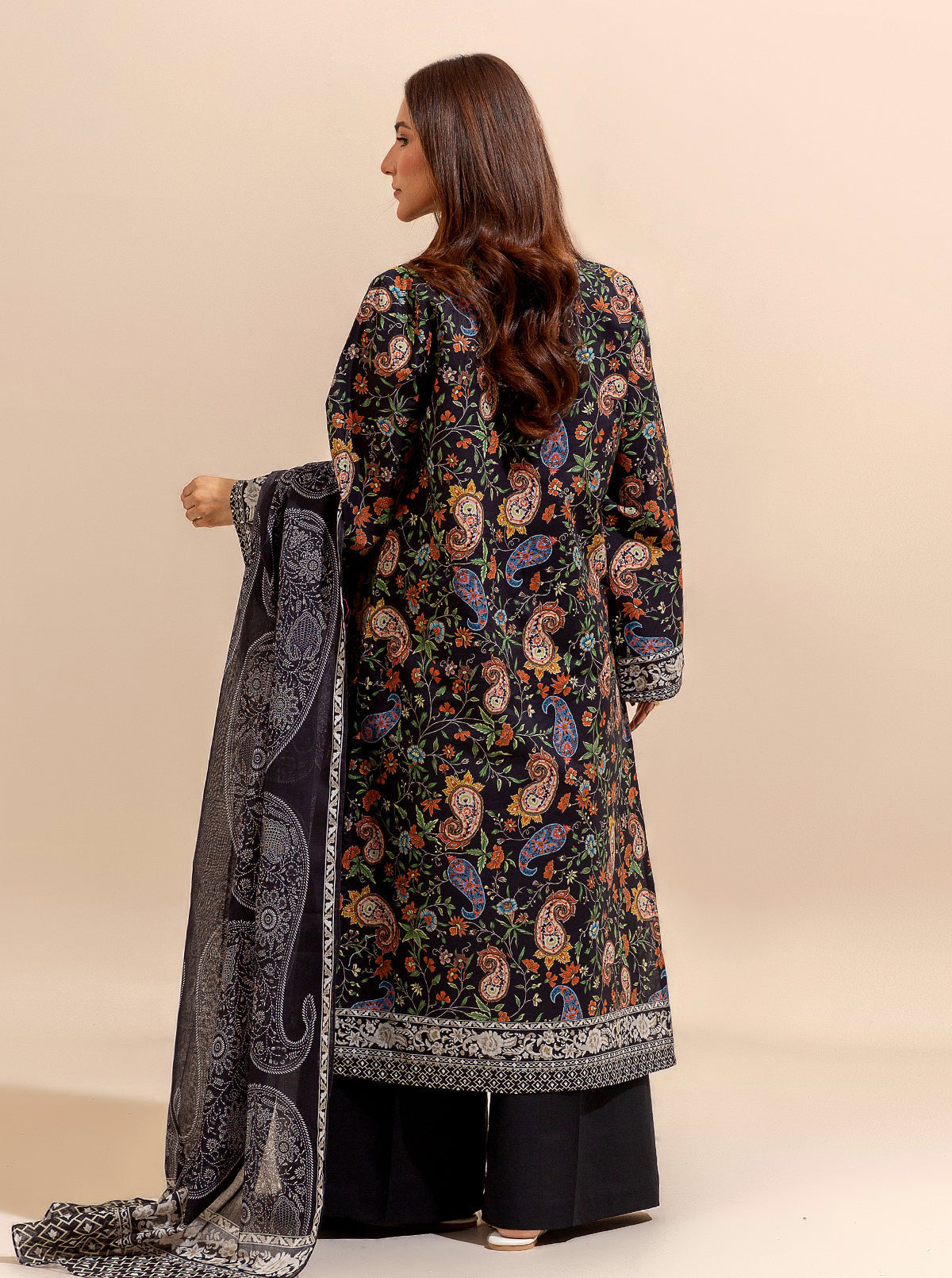 2 Piece Printed Lawn Suit-Royal Symmetry (Unstitched)