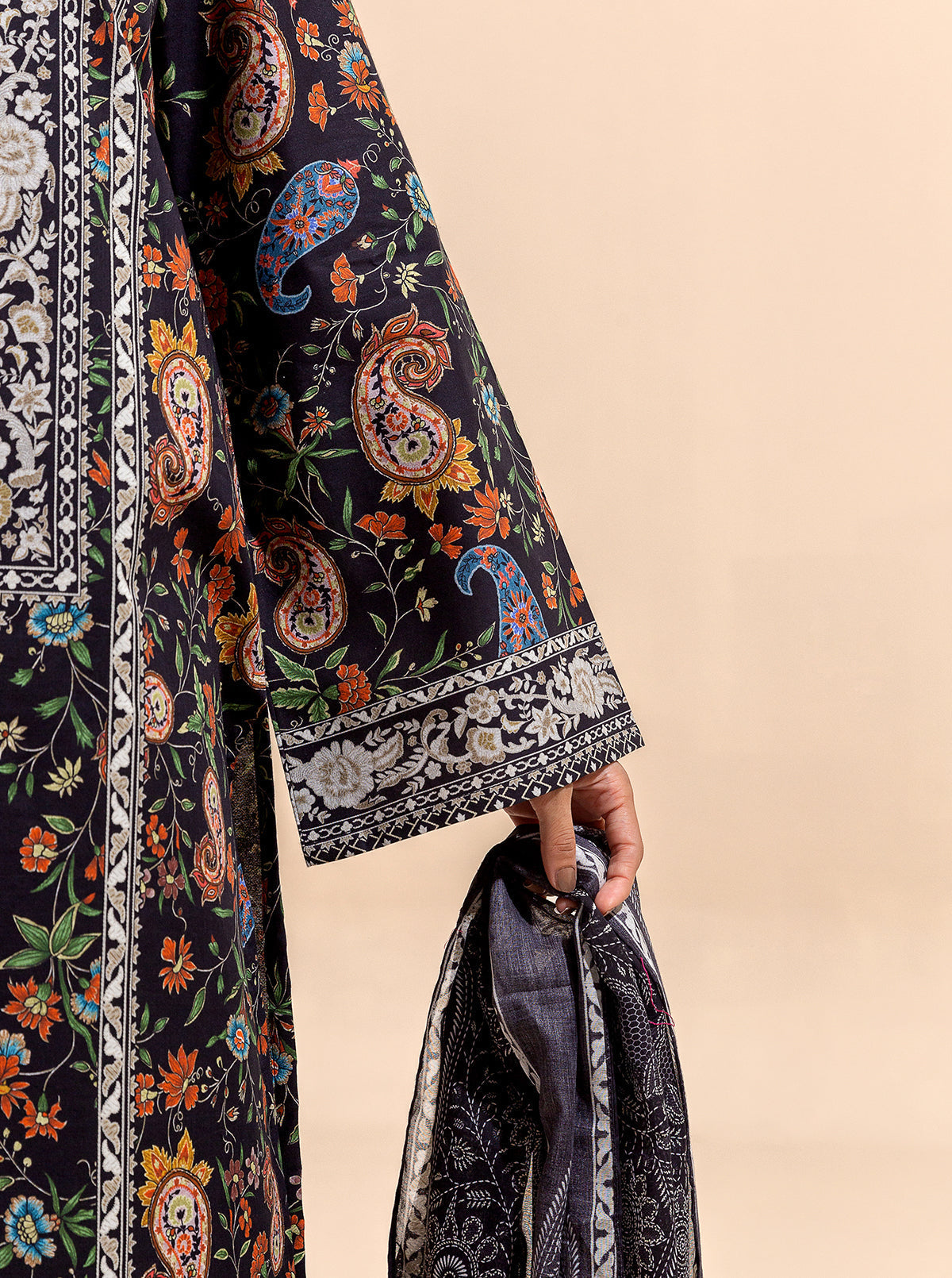 2 Piece Printed Lawn Suit-Royal Symmetry (Unstitched)