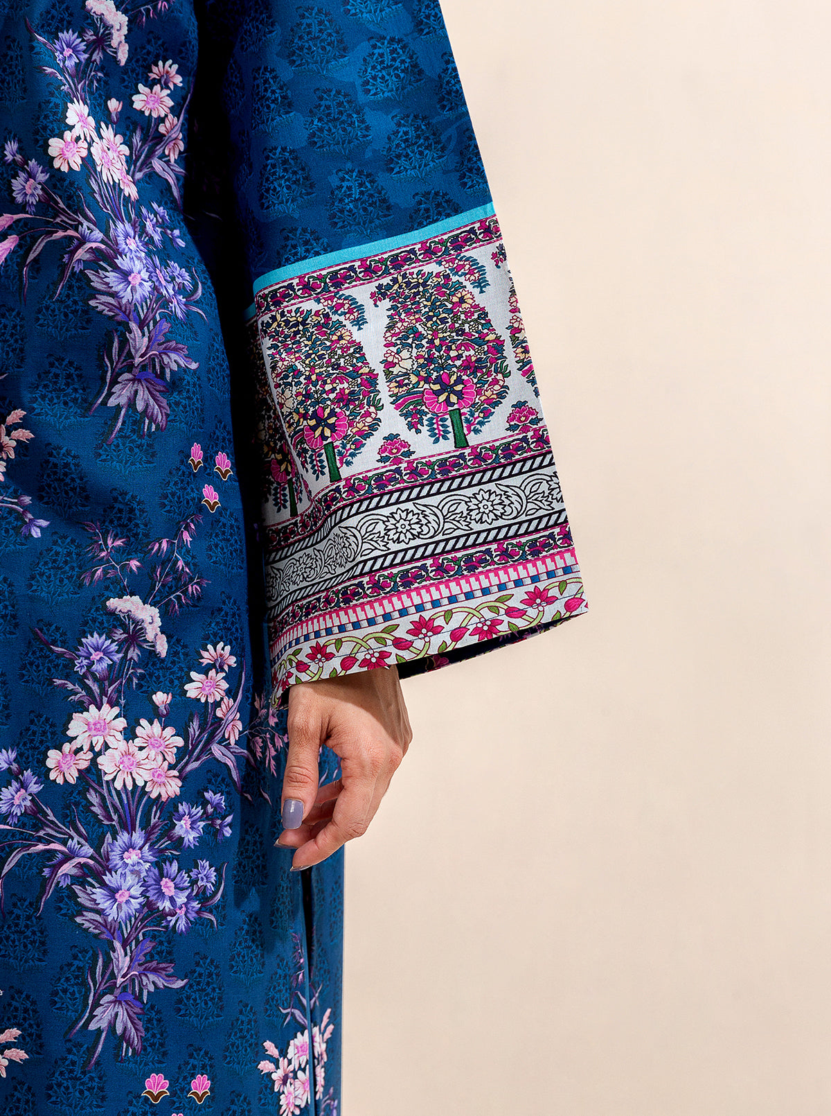 3 Piece Printed Lawn-Midnight Bismuth (Unstitched)