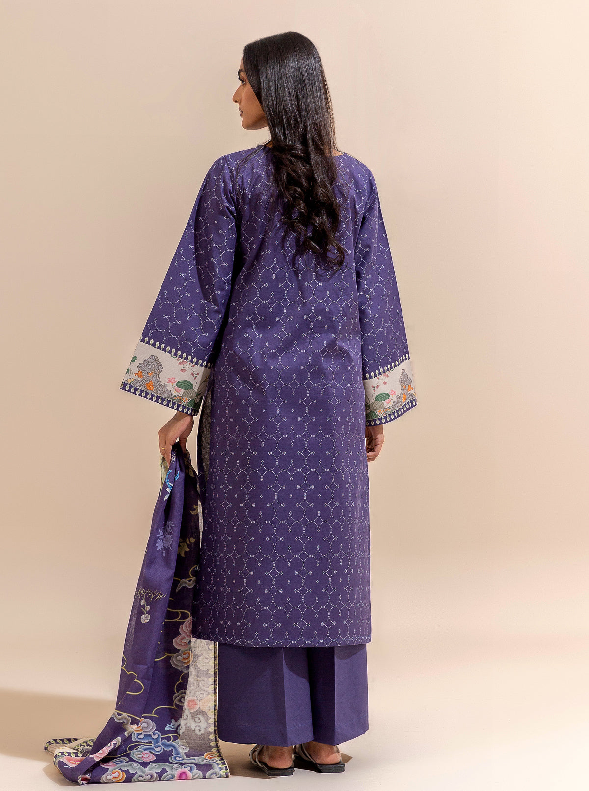 3 Piece Printed Lawn Suit-Cliff Breeze (Unstitched)