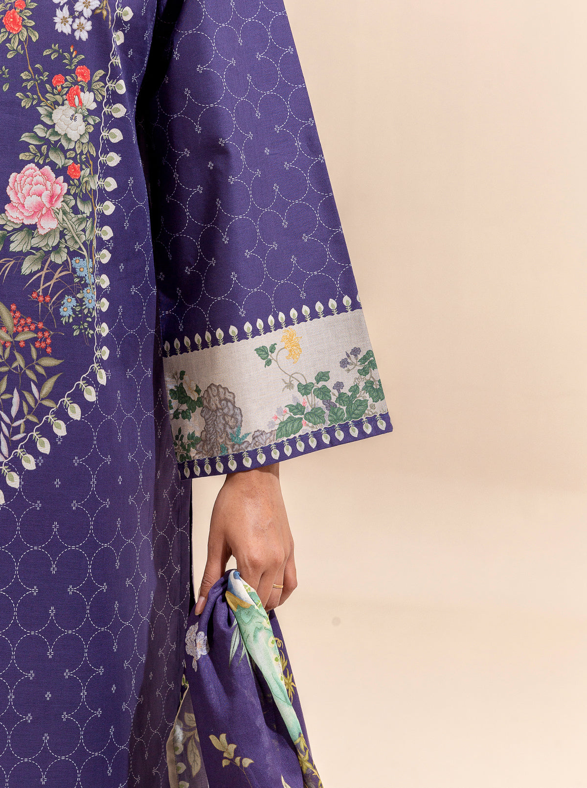 3 Piece Printed Lawn Suit-Cliff Breeze (Unstitched)
