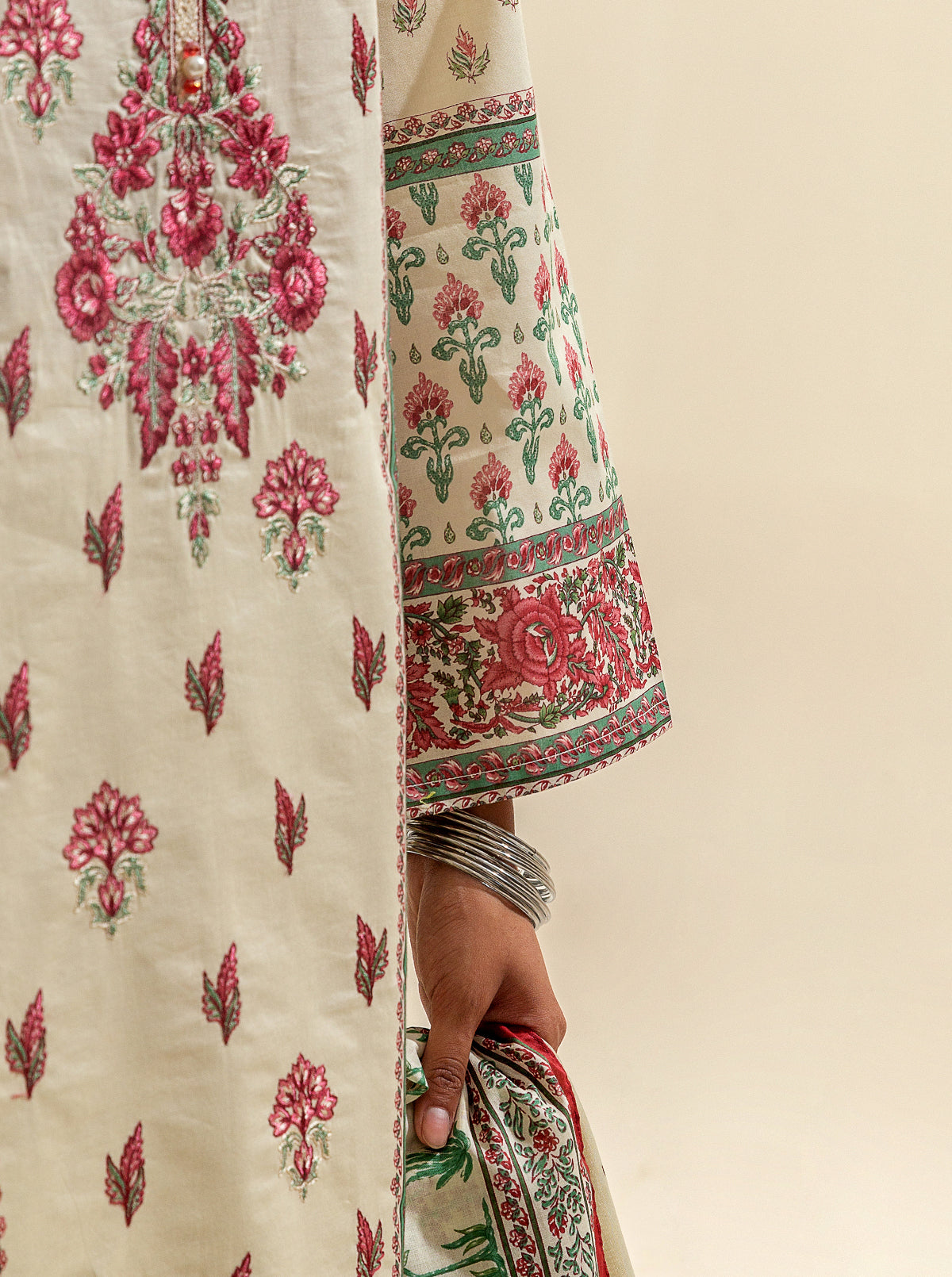 3 Piece Embroidered Suit-Mellow Traditions (Unstitched)