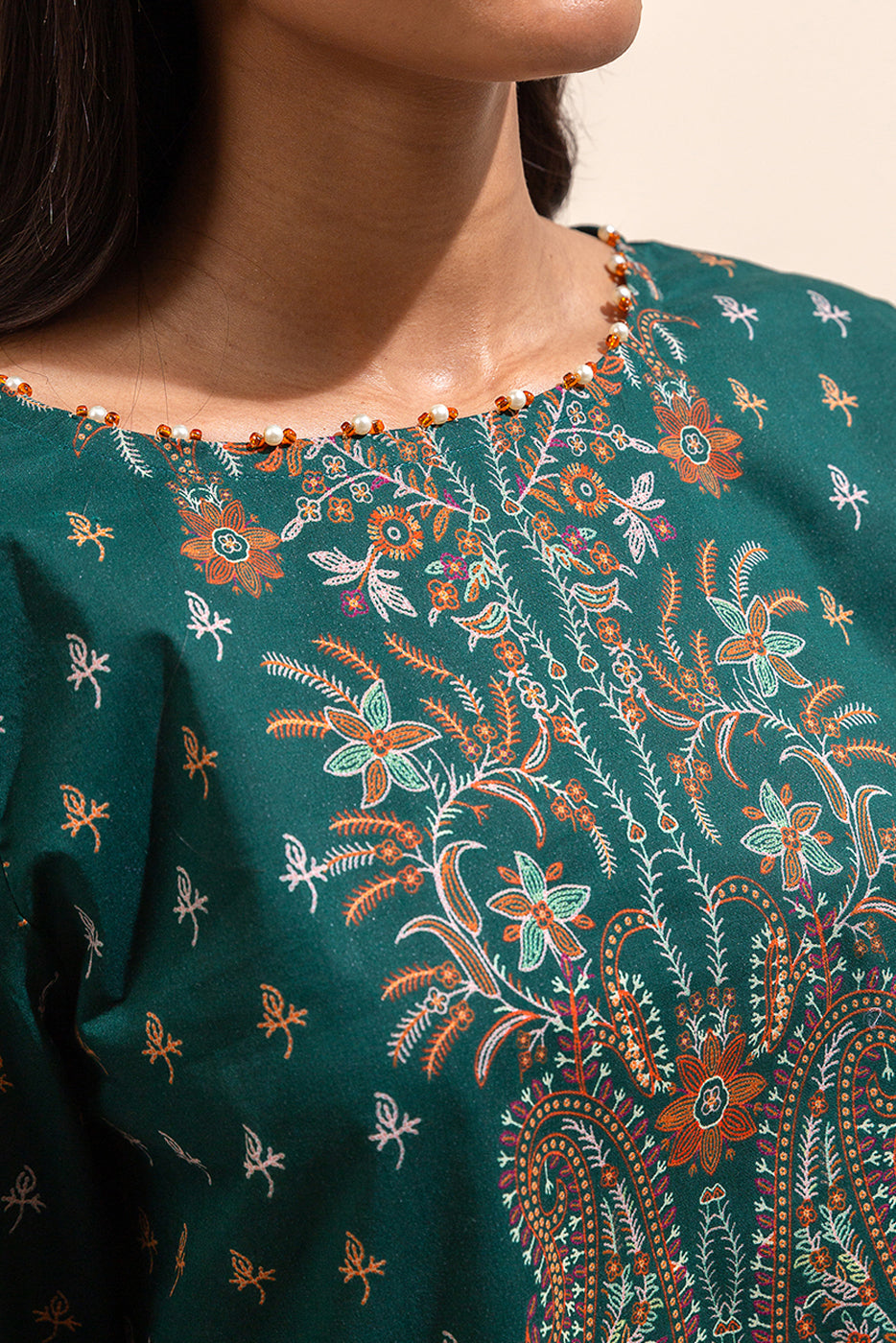 2 Piece Printed Lawn Suit-Paisley Poison (Unstitched)