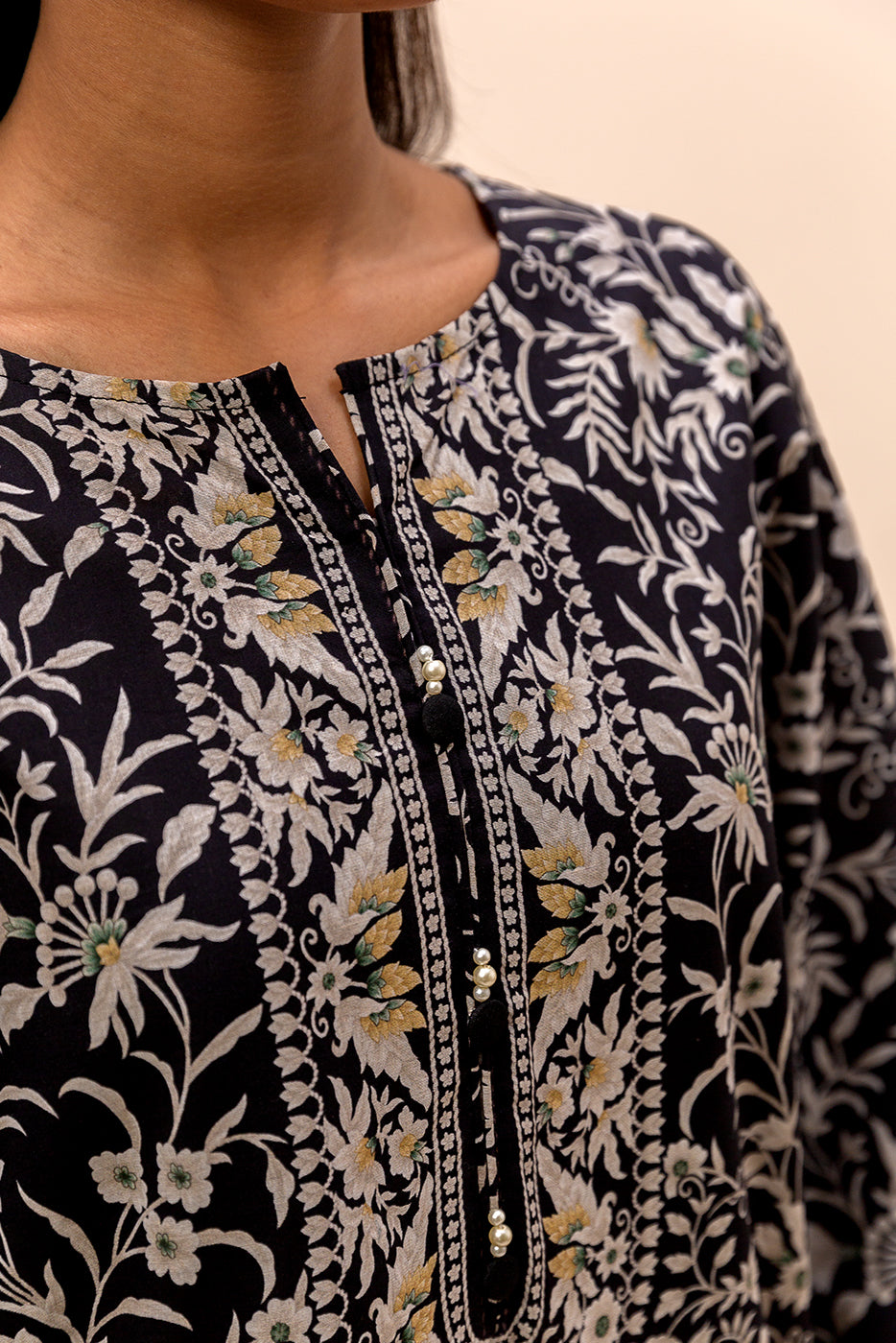 2 Piece Printed Lawn Suit-Mystery Night (Unstitched)