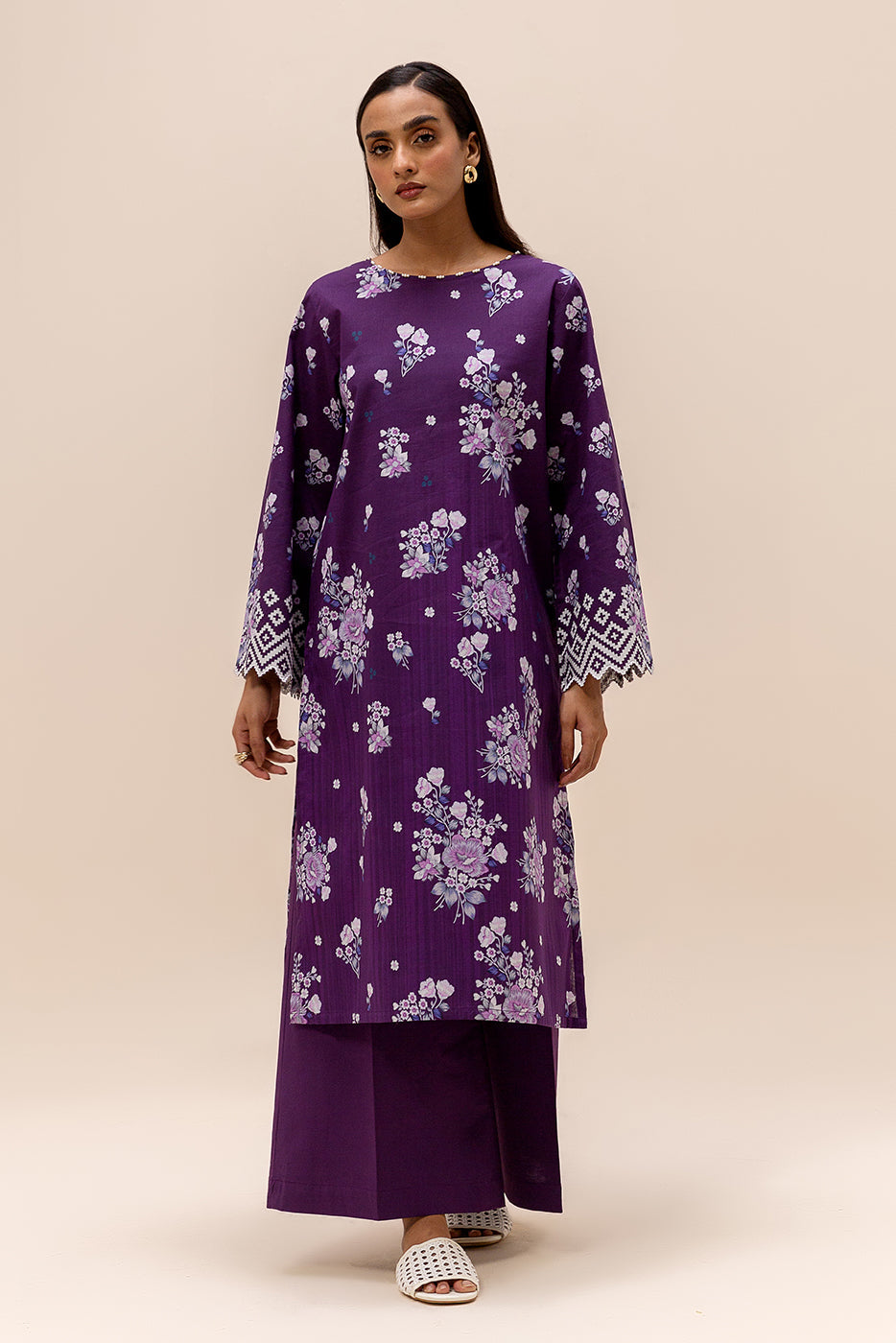 2 Piece Printed Lawn Suit-Amaranth Angle (Unstitched)