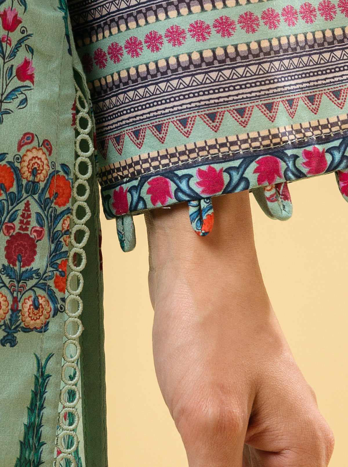 1 PIECE - PRINTED LAWN SHIRT - JEWEL GLEAM