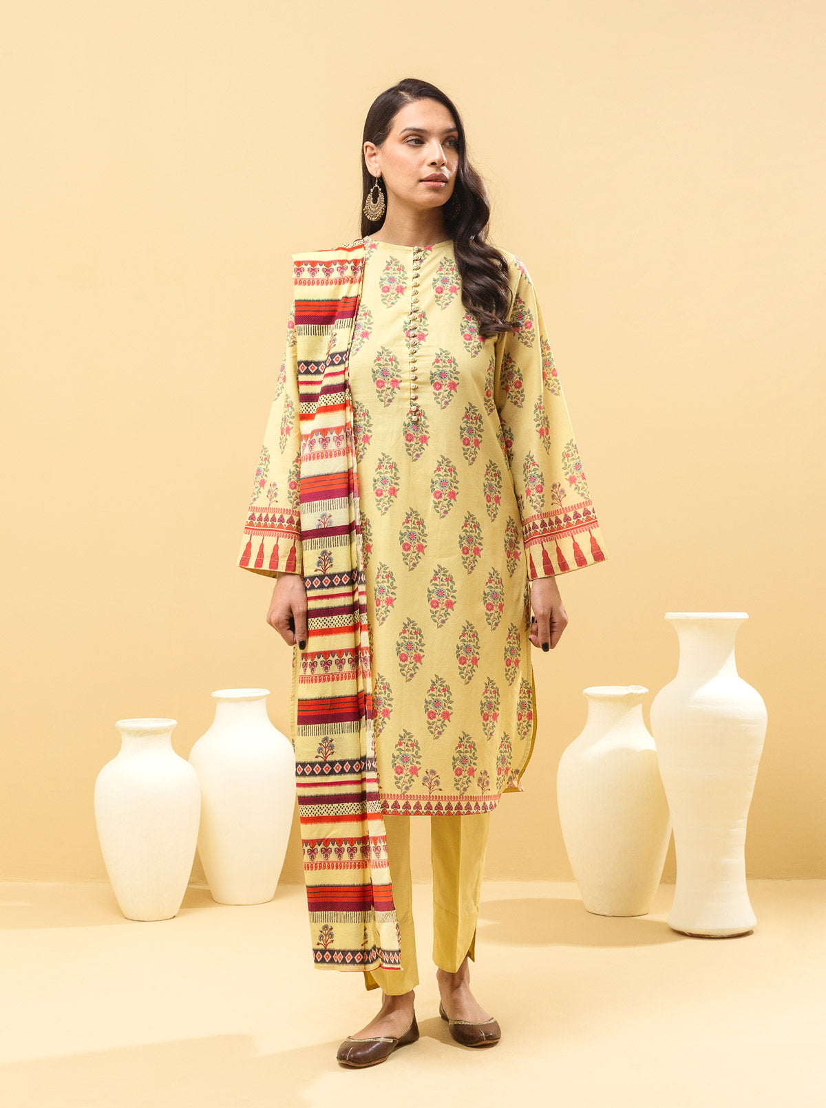 2 Piece - Printed Lawn Suit - Blooming Obsession