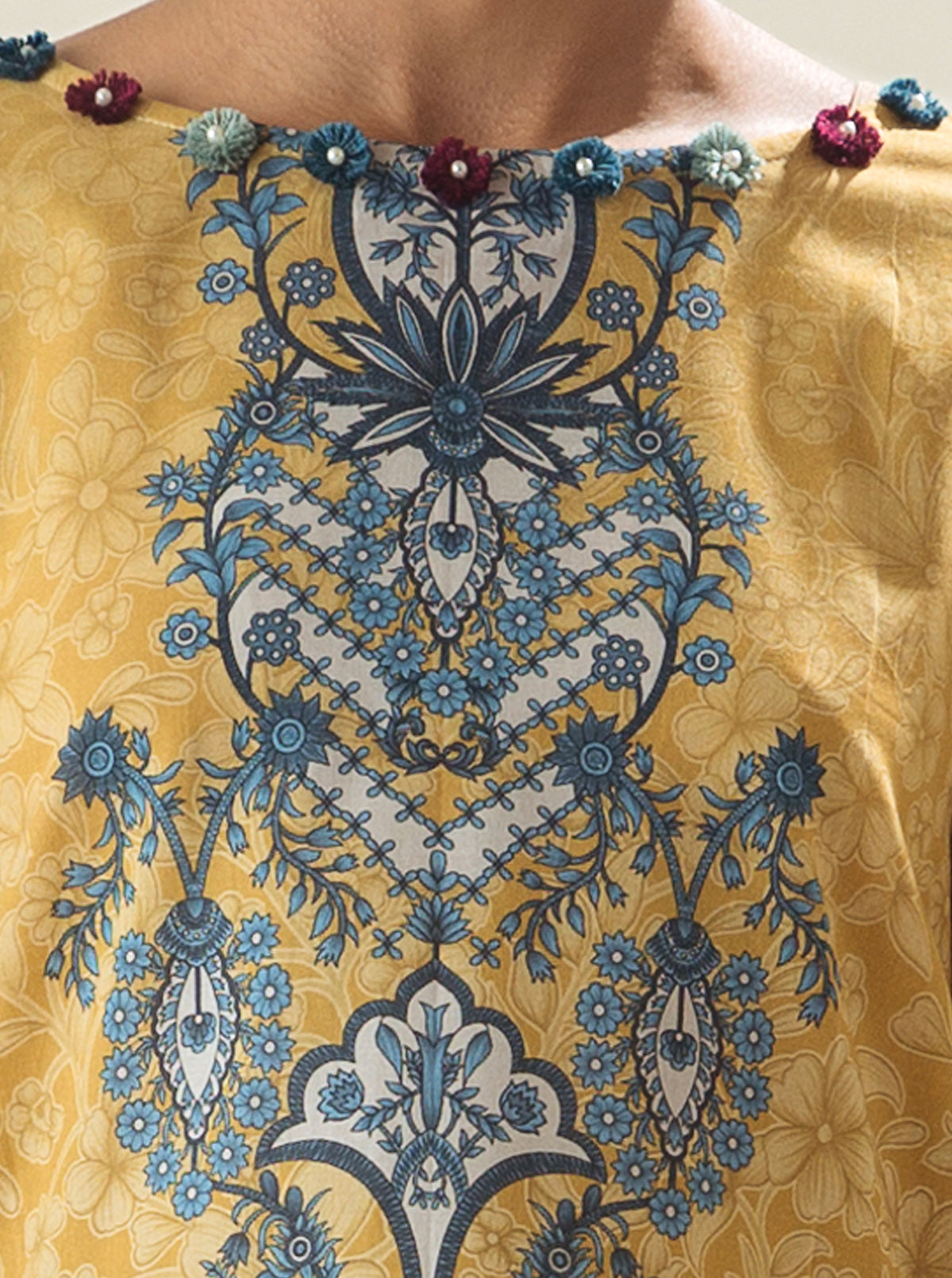 1 PIECE - PRINTED LAWN SHIRT - DESERT MIRAGE