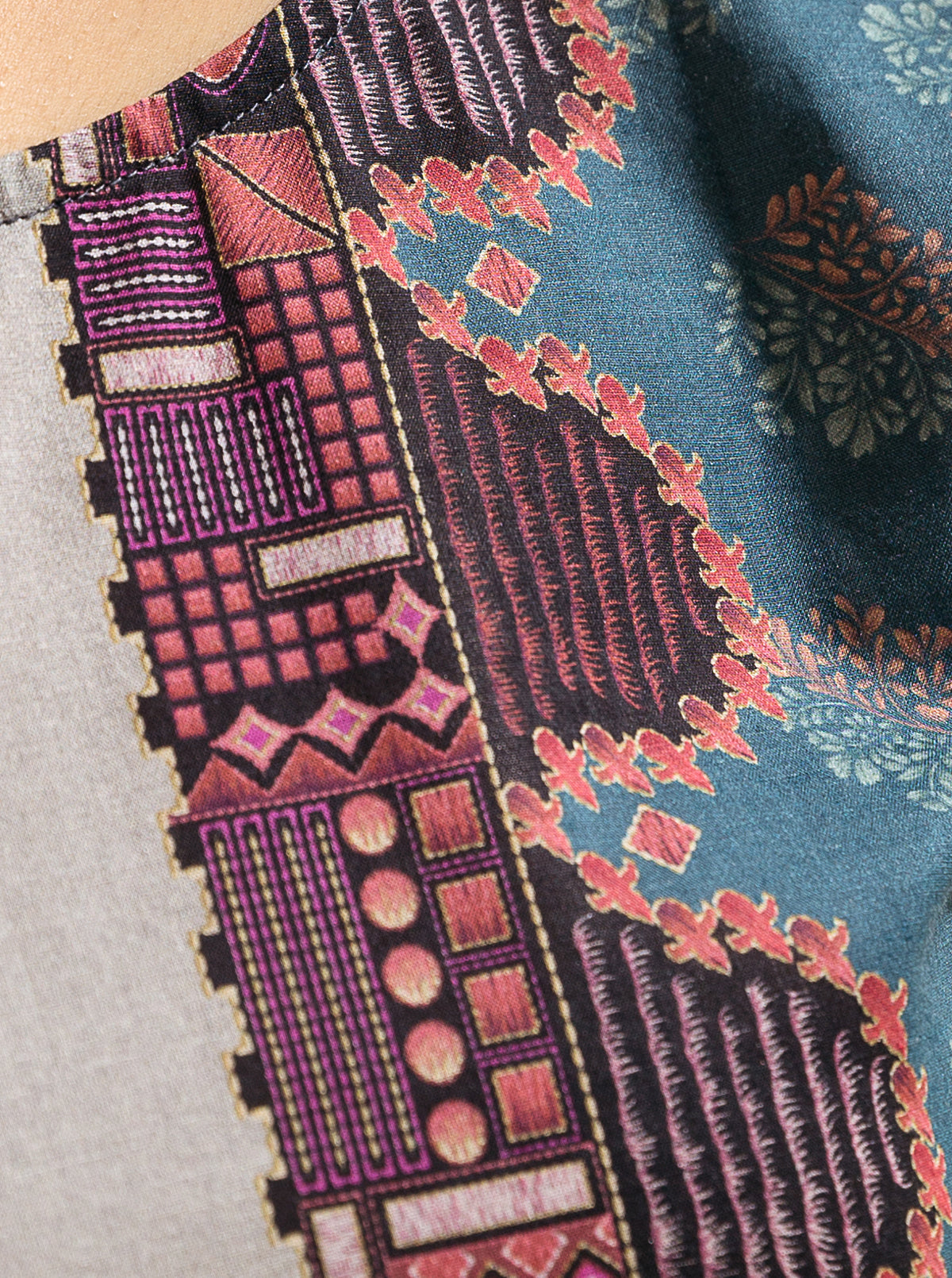 1 PIECE - PRINTED LAWN SHIRT - EDEN OF NIGHT