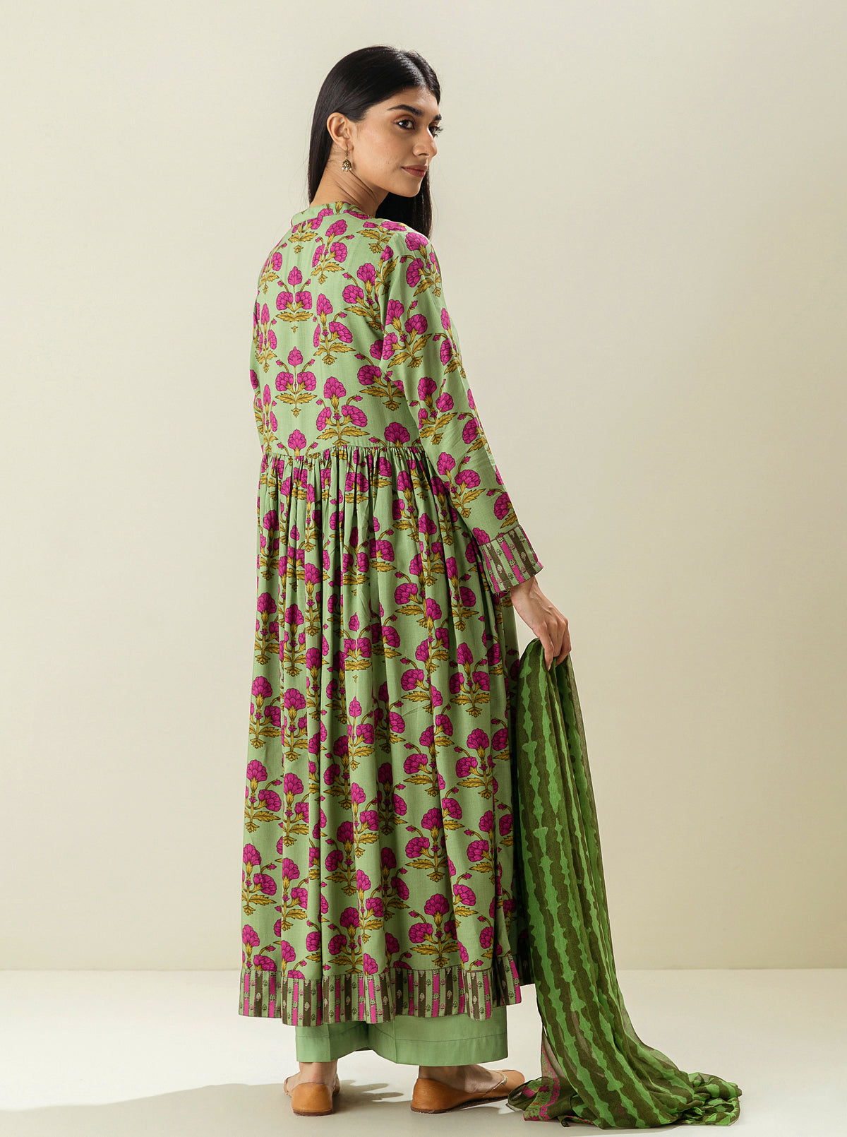 3 Piece - Printed Viscose Suit - Painterly Finnese