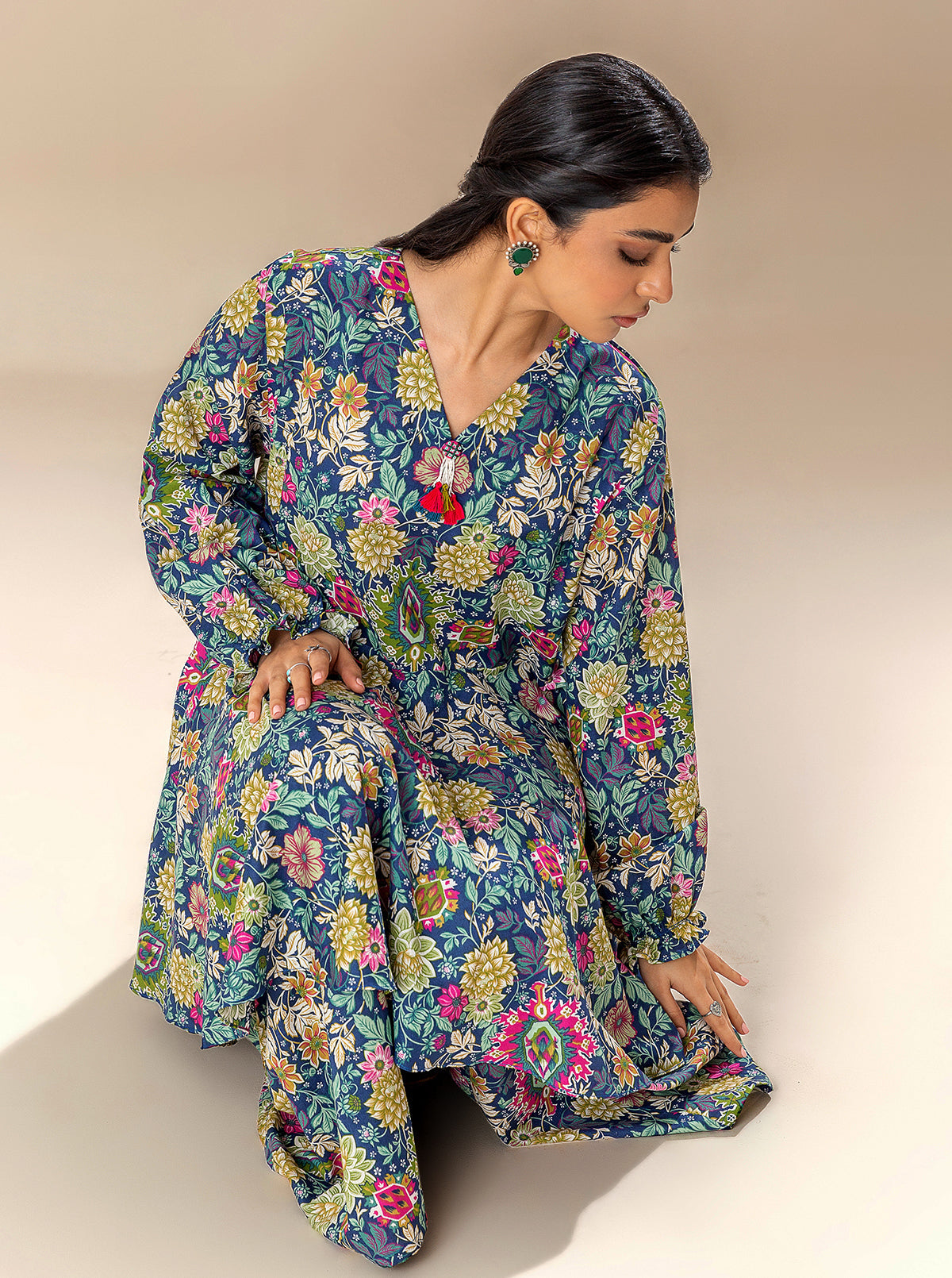 2 Piece Printed Lawn Suit-Vivid Bloom (Unstitched)