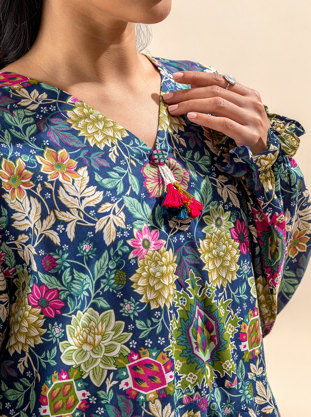 2 Piece Printed Lawn Suit-Vivid Bloom (Unstitched)