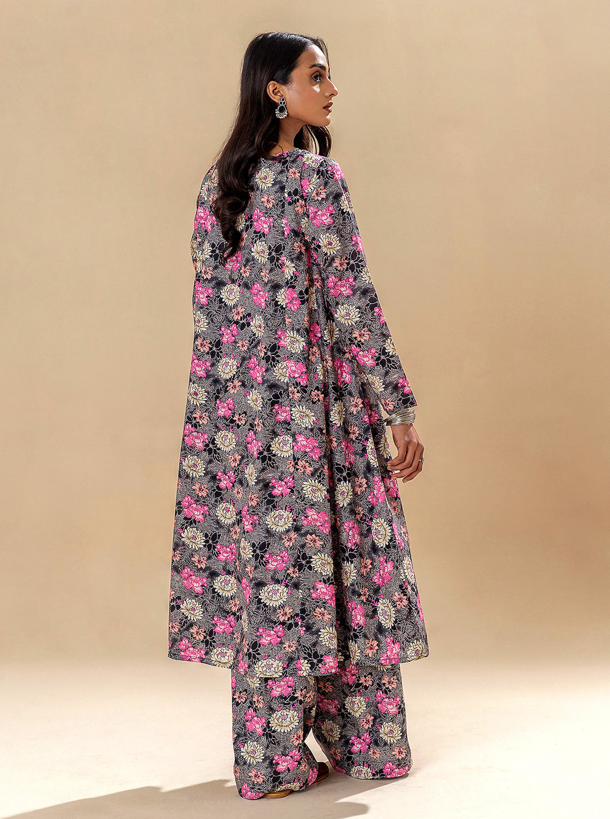 2 Piece Printed Lawn Suit-Ebony Bloom (Unstitched)