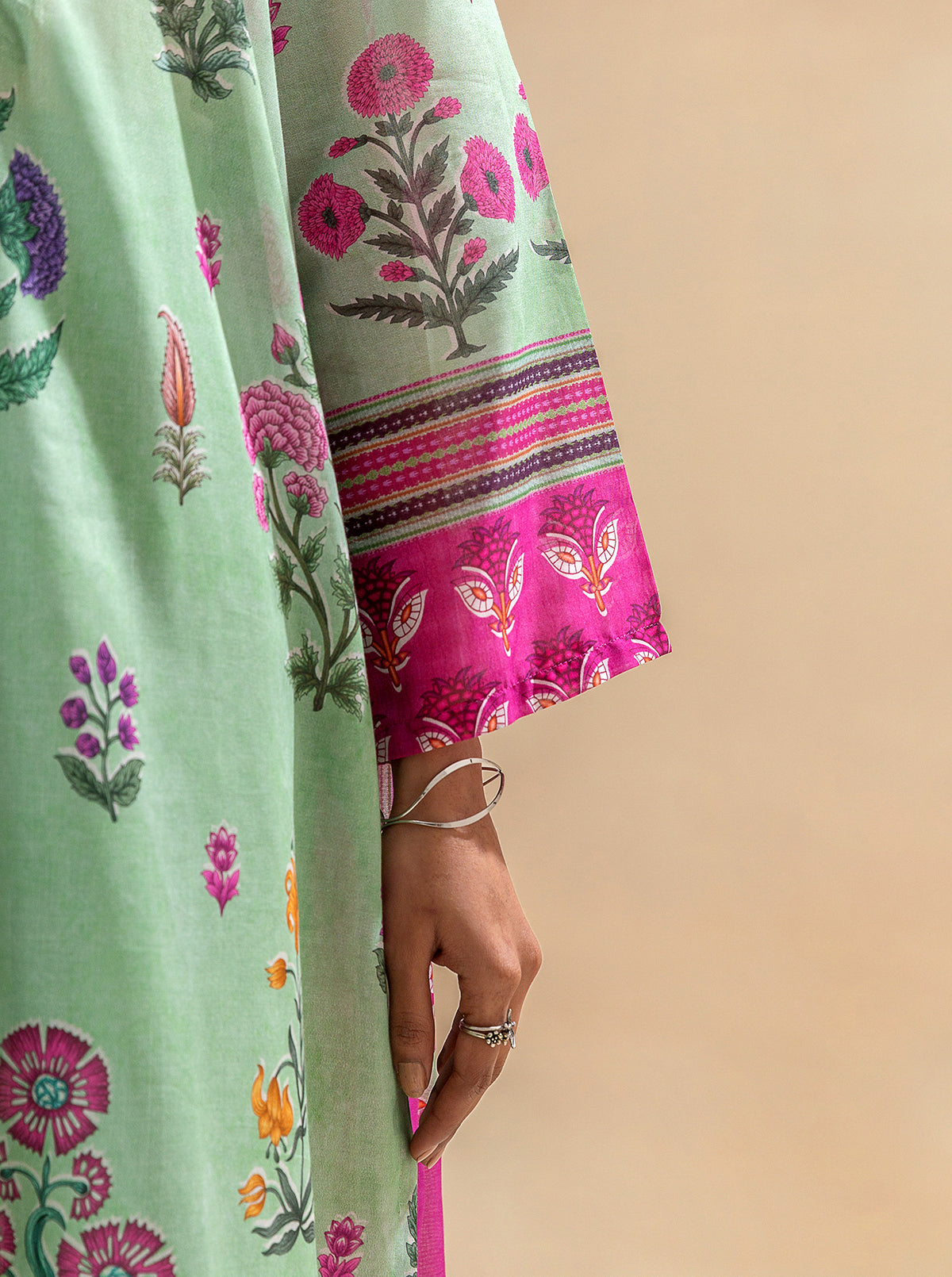 2 Piece Printed Lawn Suit-Mughal Accents (Unstitched)