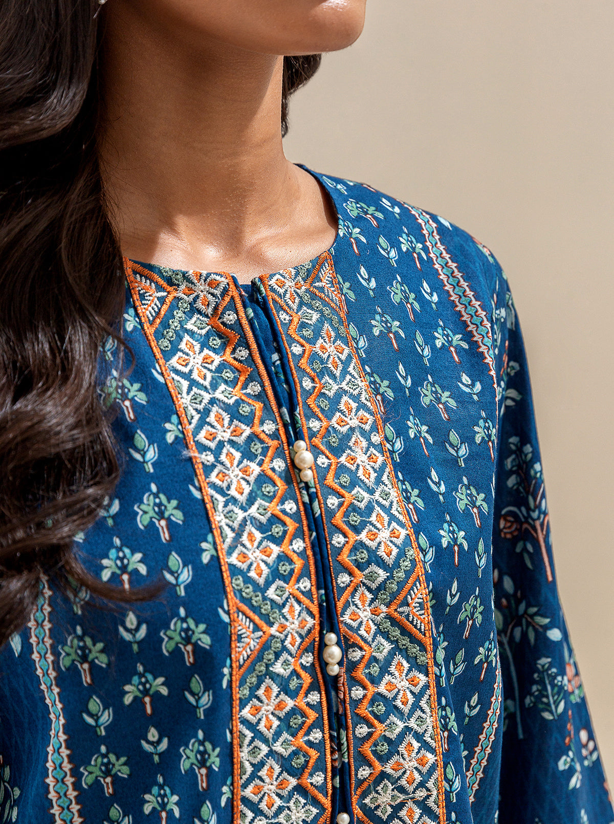 3 Piece Embroidered Lawn Suit-Nouveau Magic (Unstitched)
