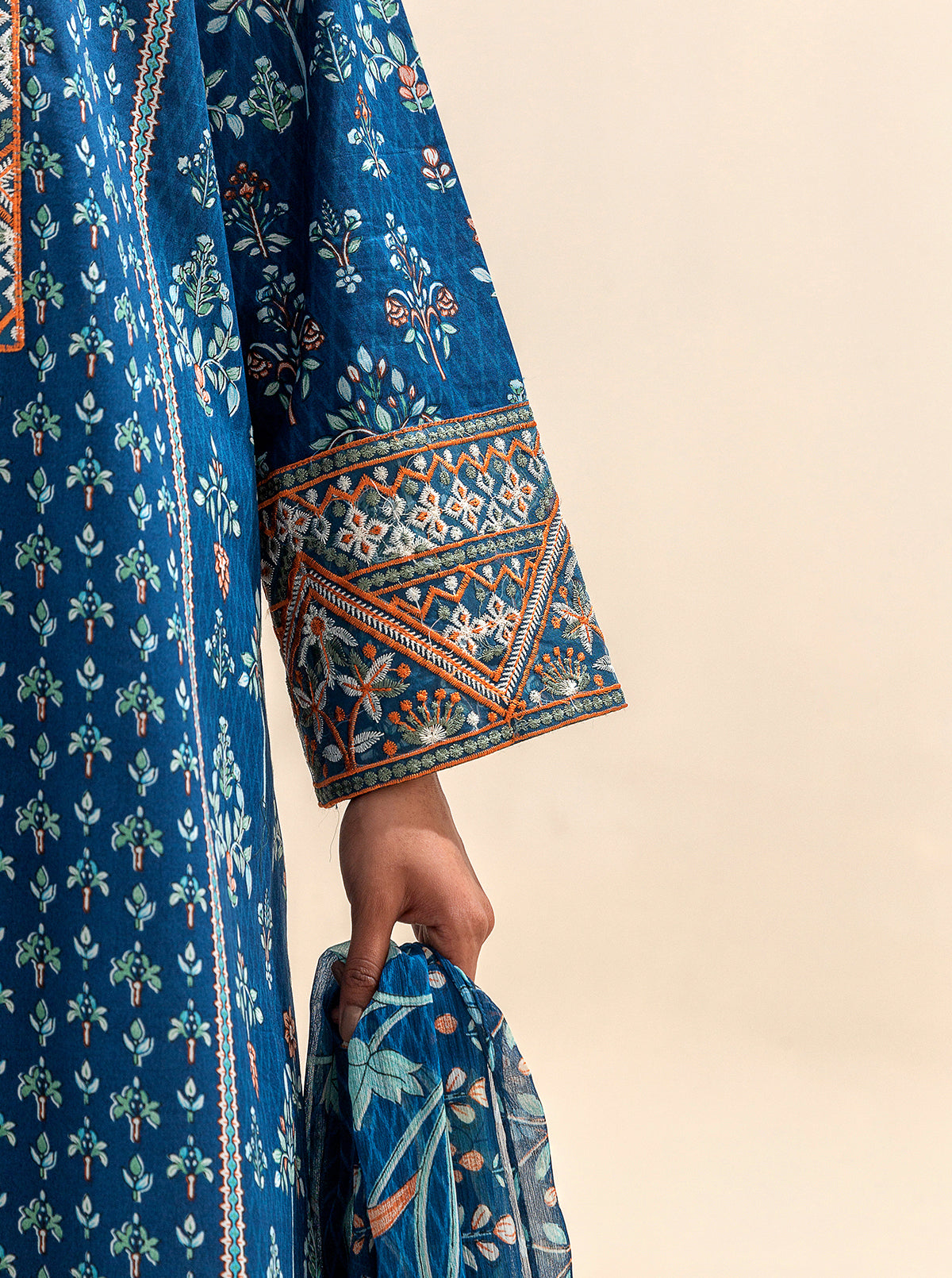 3 Piece Embroidered Lawn Suit-Nouveau Magic (Unstitched)