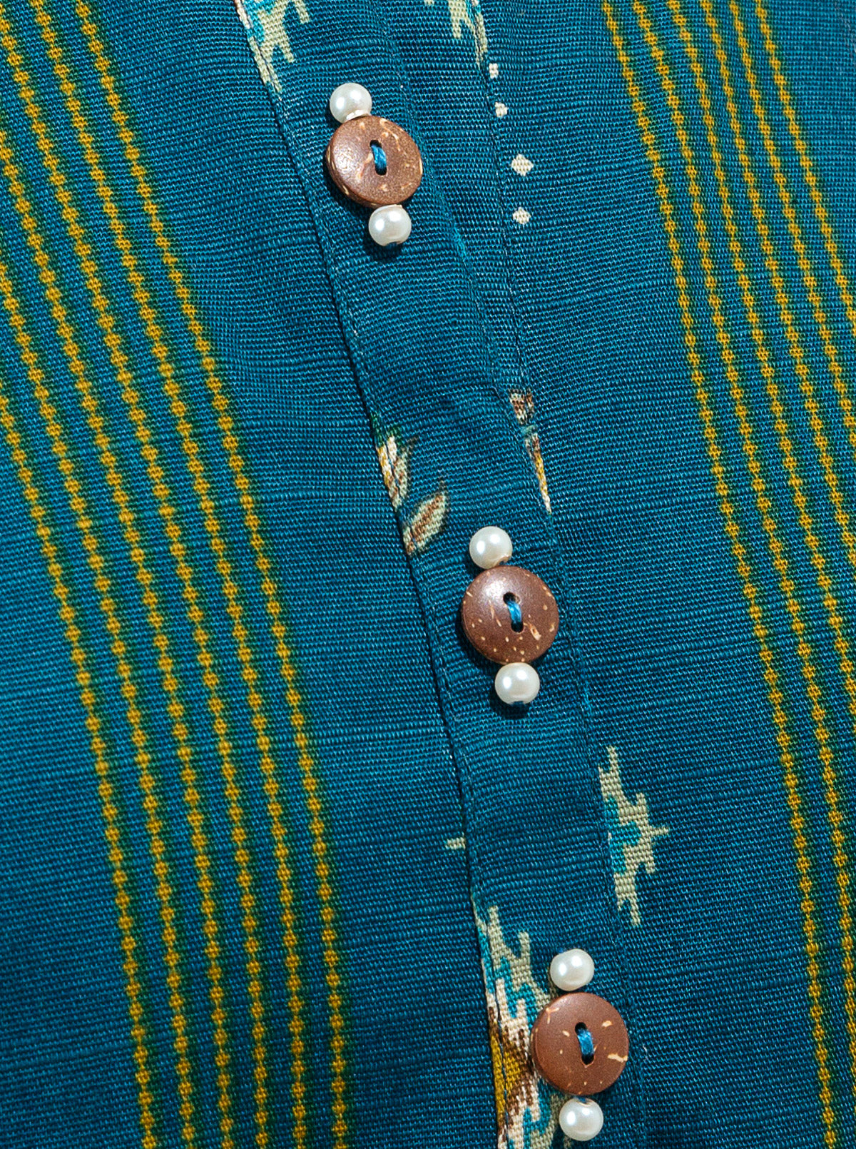 3 Piece - Printed Khaddar Suit - Indigo Opal