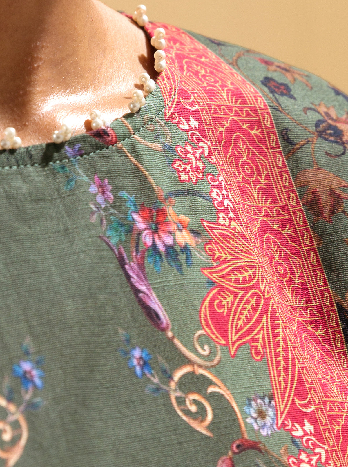 1 PIECE - PRINTED KHADDAR SHIRT - ROYAL INDIA
