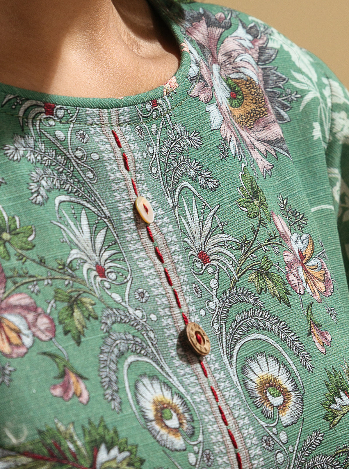 3 Piece - Printed Khaddar Suit - Serene Promise