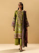 3 Piece - Embroidered Khaddar Suit - Dusky Bloom