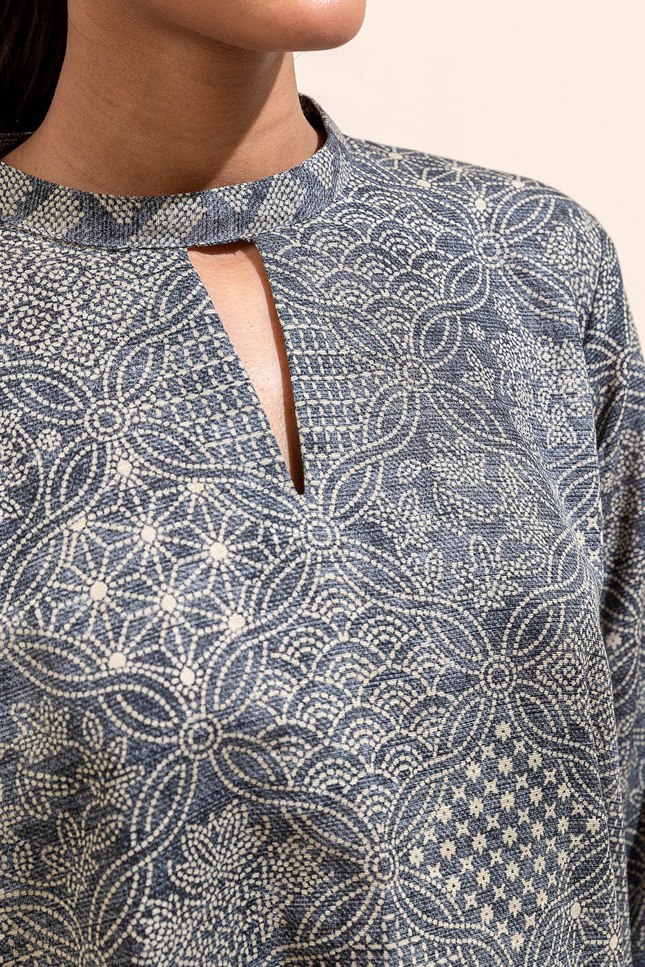 2 Piece Printed Khaddar Suit-Celestial Flint (Unstitched)