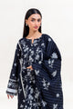 3 Piece Printed Khaddar Suit-Smokey Ash (Unstitched)