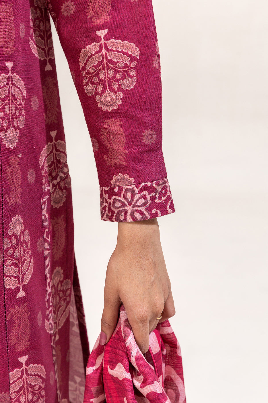 3 Piece Printed Khaddar Suit-Mulberry Grove (Unstitched)