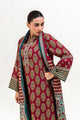3 Piece Printed Khaddar Suit-Ethnic Brick (Unstitched)