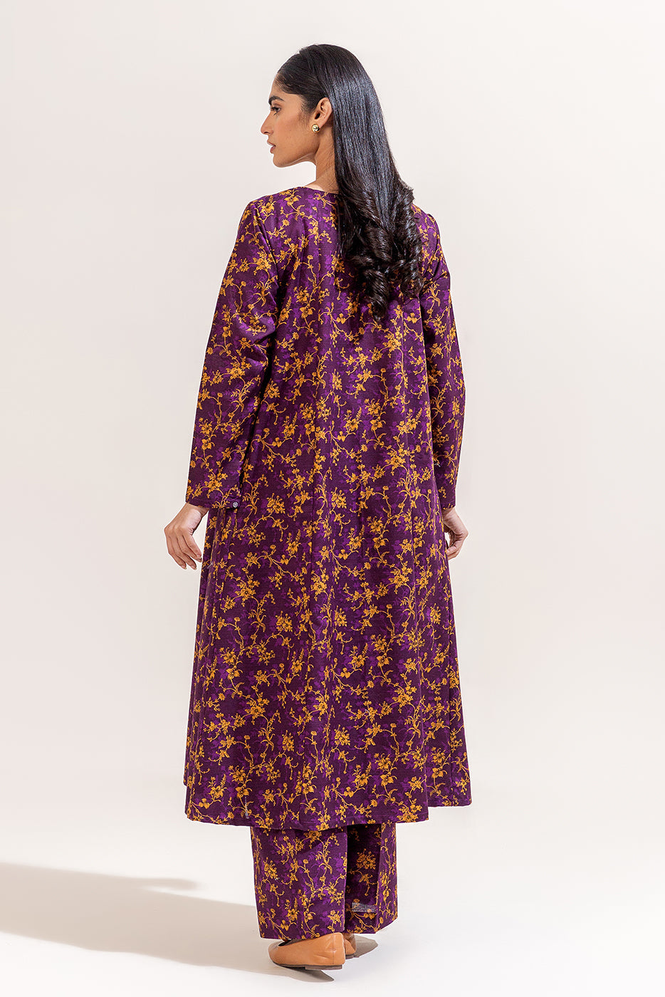 2 Piece Printed Khaddar Suit-Vintage Glow (Unstitched)
