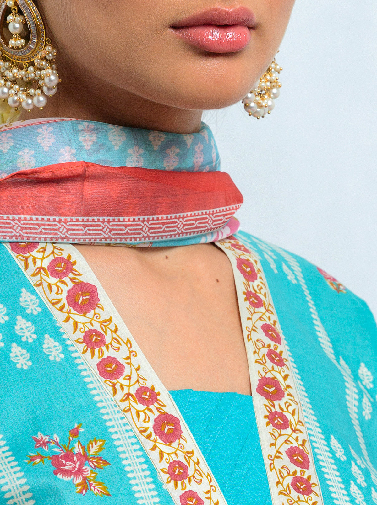 3 Piece - Printed Lawn Suit - Wonder Blush