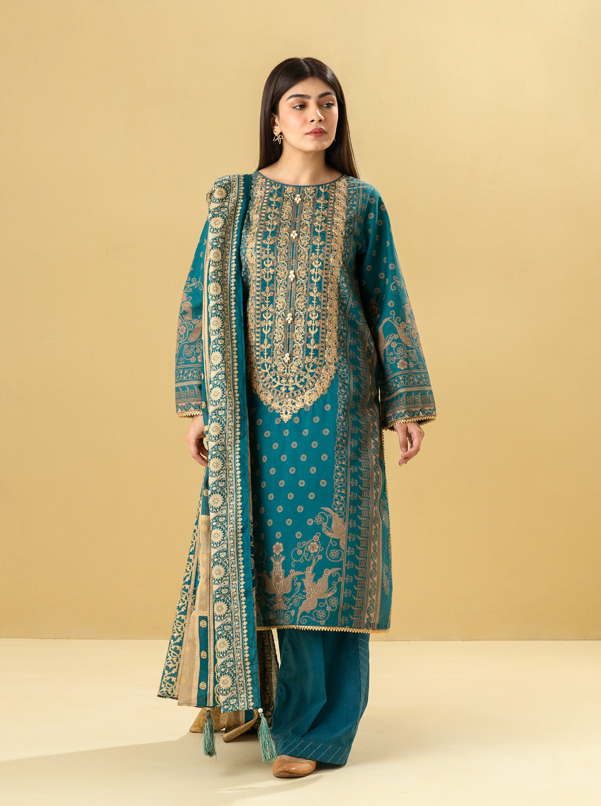 3 PIECE - EMBROIDERED LAWN SUIT - MYTHIC ENTHIC