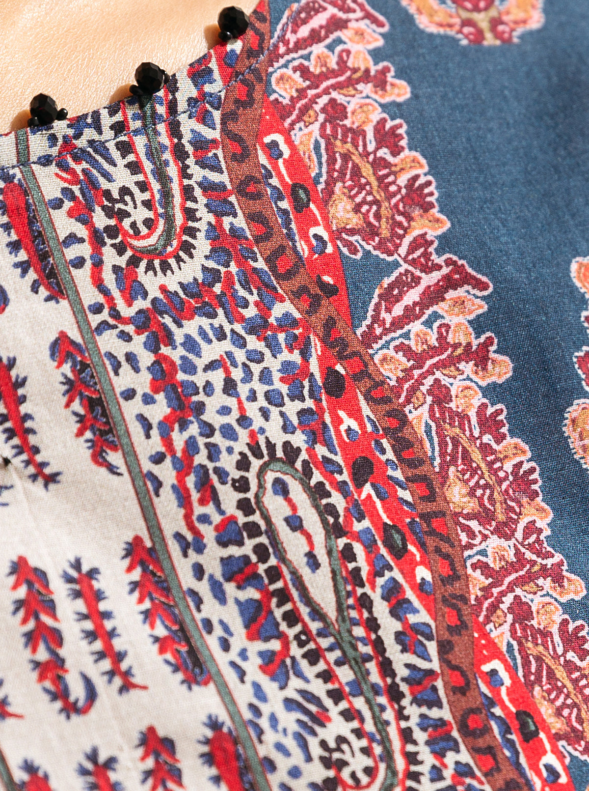 1 Piece - Printed Lawn Shirt - Navy Clouds