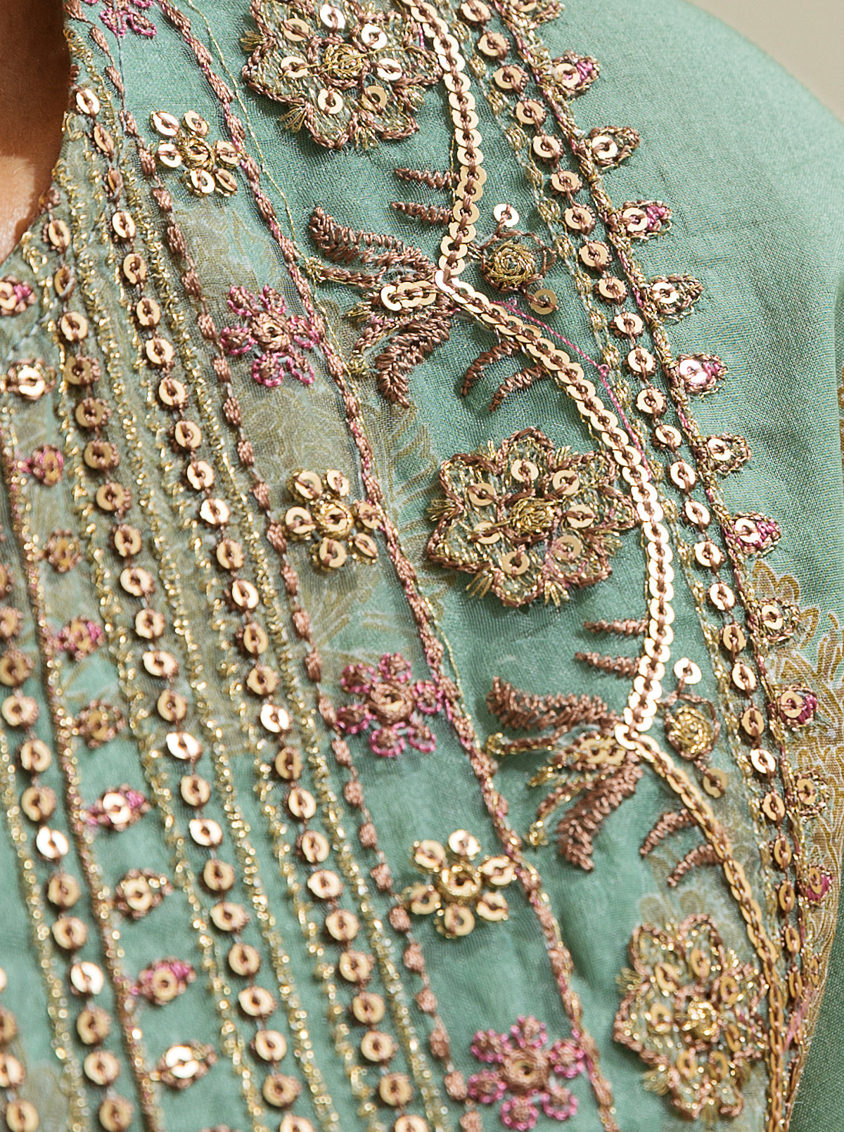 2 Piece - Embroiderd Lawn Suit - Breezy Sun